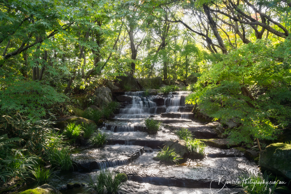 Himeji  Beautiful Stream in a Japanese Garden 